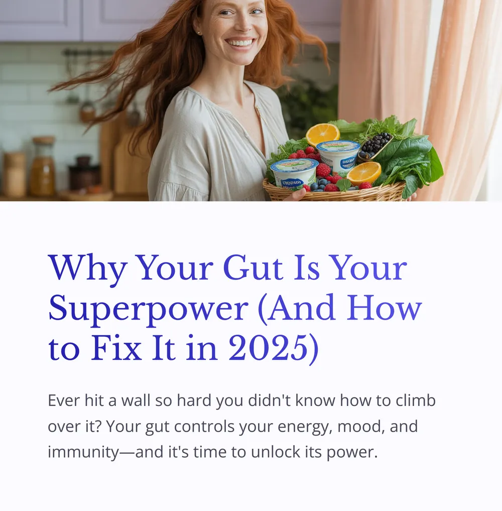 Laura Bennett reflecting on gut health over rooibos tea at a Portland café